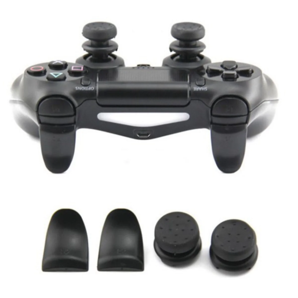 Extended Trigger with Analag Caps For PS4 Controller - Black