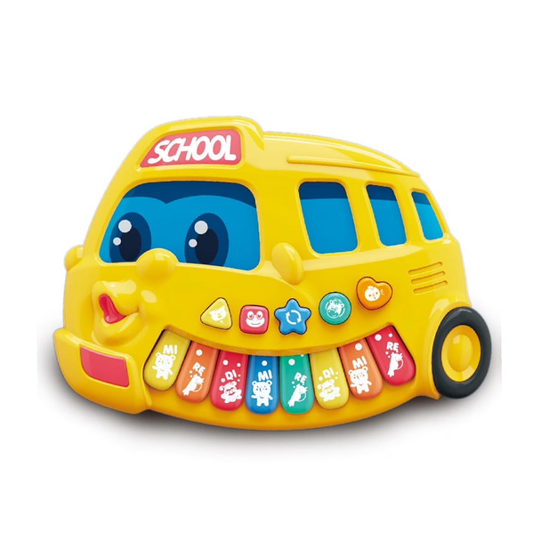 Musical Learning School Bus Toy – Yellow | LC73