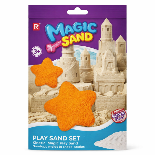 Magic Sand Play Set – Orange DIY Kinetic Sand Toy for Kids | 669B-7