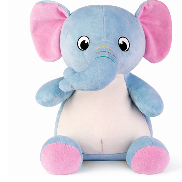 Plush Doodle Pet Elephant – Blue DIY Decorate Plush Toy with Stickers | DR5202