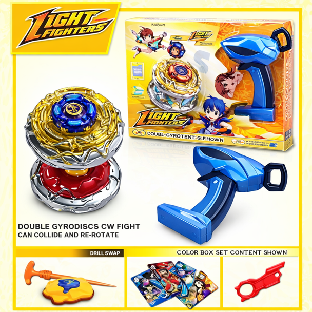 Light Fighters Double Gyrodiscs CW Fight Battle Set with Launcher | F6173