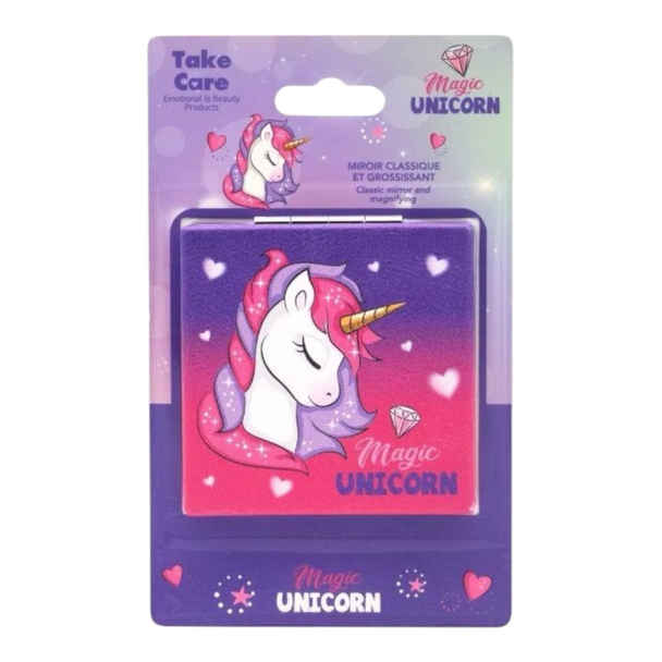 Take Care Unicorn Double Sided Pocket Mirror