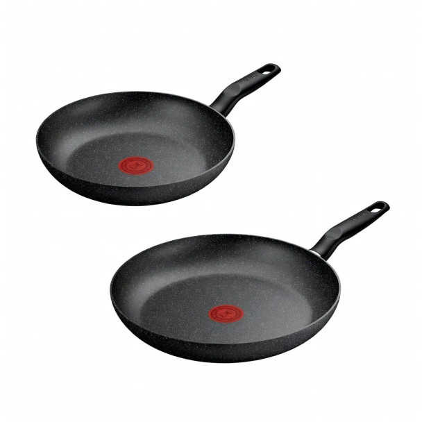 Tefal Dark Essential Mineralia+ Set of 2 Frypans 24cm/28cm | G0069053