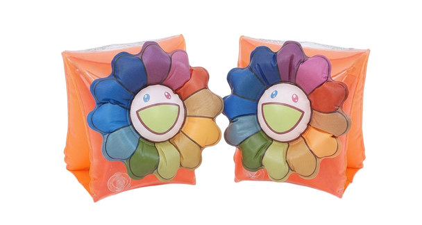 Inflatable Kids Arm Bands Flower Design - Orange | 584-1