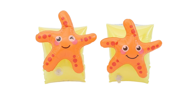 Inflatable Kids Arm Bands Starfish Design - Yellow | 584-1
