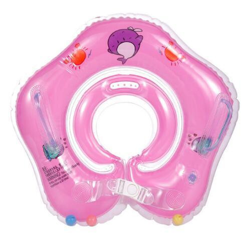 Inflatable Baby Neck Float Ring Ocean Design - Pink | 584-6