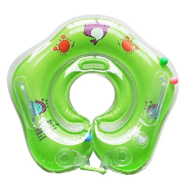 Inflatable Baby Neck Float Ring Ocean Design - Green | 584-6