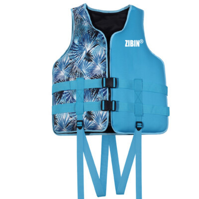 ZIBIN Life Jacket Safety Vest - Blue Pattern, Size S | 585-24