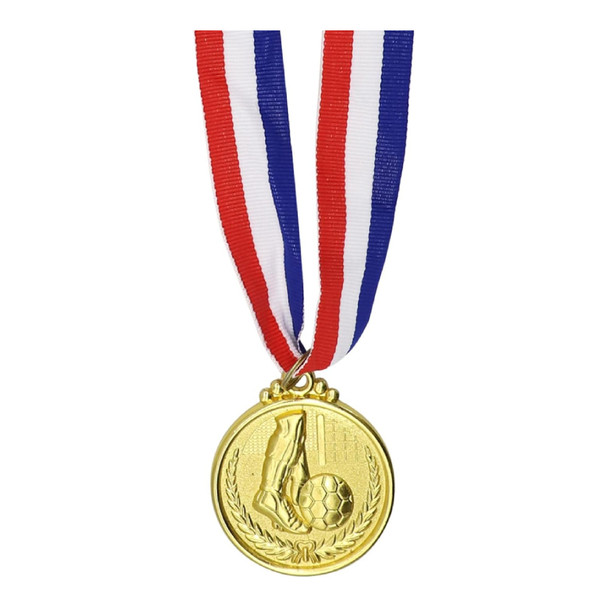 Gold Football Award Medal with Ribbon | 410-6