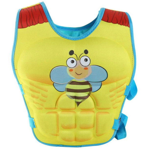 Kids Life Jacket Safety Vest - Yellow Bee Design (JR-03), Size M | 585-28