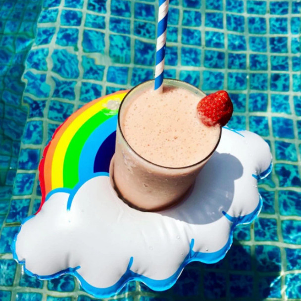 Inflatable Drink Holder - Rainbow Cloud Pool Float | 585-30