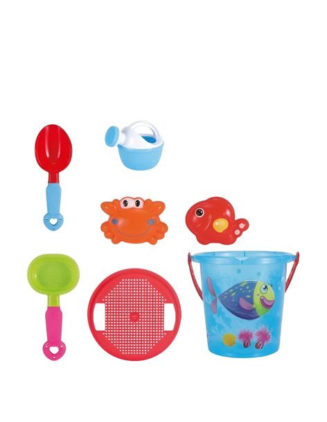 Sand Bucket Set 7PCS - Blue Fish Design Beach Toys | 587-6
