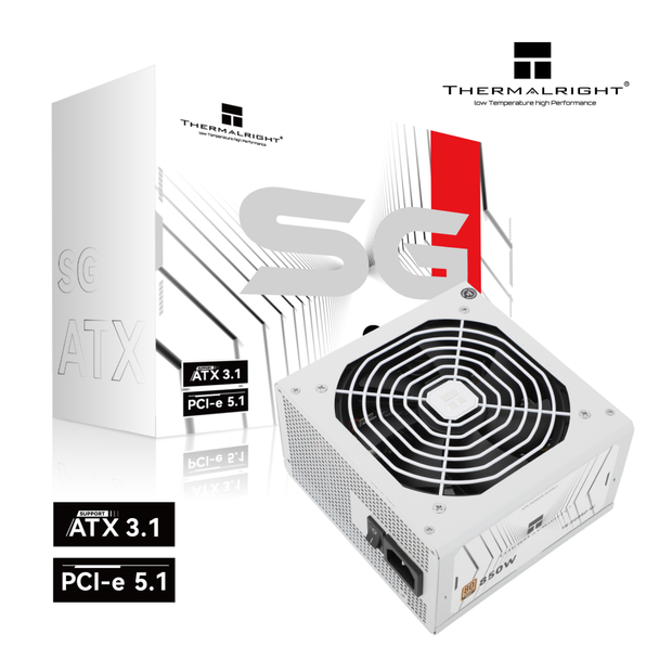 Thermalright 850W Gold Fully Modular Power Supply - White | TR-SG850-W