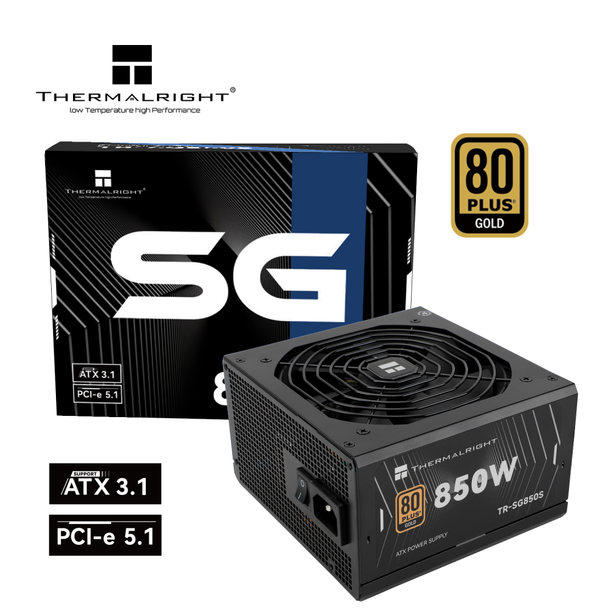 Thermalright 850W Gold ATX 3.1 Power Supply - Black | TR-SG850S