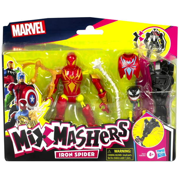 Hasbro Spiderman MixMashers Spider-Man Iron Spider Toy Deluxe Figure | HBSPF9206