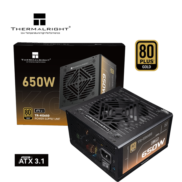 Thermalright 650W Gold Fully Modular ATX 3.1 Power Supply - Black | KG-650