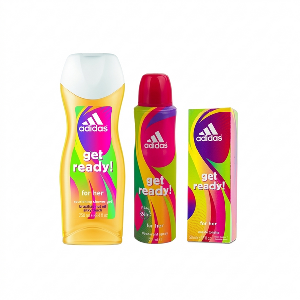 Adidas Get Ready Women EDT 50ml + Deo 150ml + Shower Gel 250ml | 204690