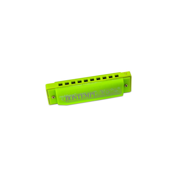 Bontempi Plastic Harmonica 10 Notes – Assorted Colors (Light Green) | 301010