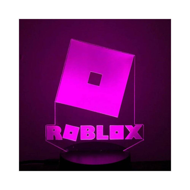 Gaming Room Desk Setup Lighting Decor 3D Roblox LED Night Lamp - 7 Color Change