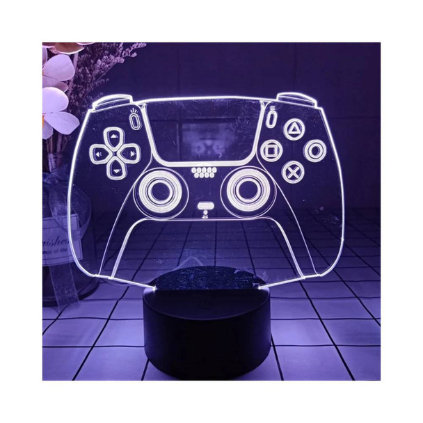 Gaming Room Desk Setup Lighting Decor 3D PlayStation Controller LED Night Lamp - 7 Color Change