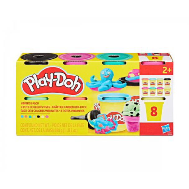 Hasbro Play-Doh Set of 8 Colors Vibrant With Octopus | HBPHG0513