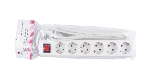 Genex Extension Socket 3×1.0MM 2×3M 16A 250V Max - 3500W