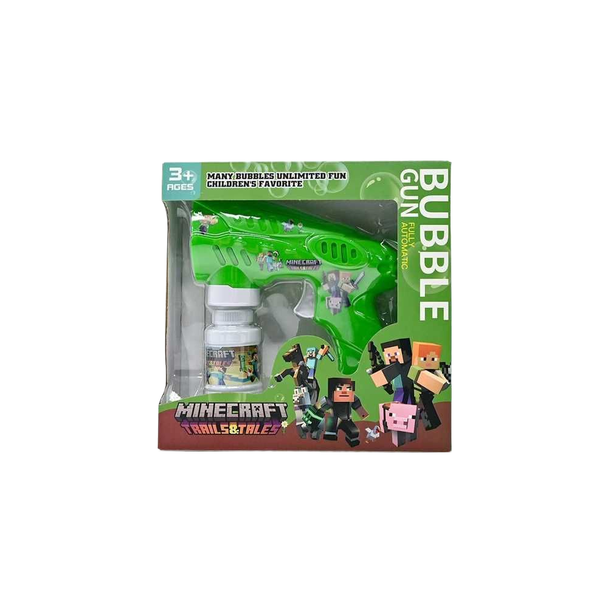 Kids Bubble Gun Toy with Lights Minecraft Design | PP1177-22