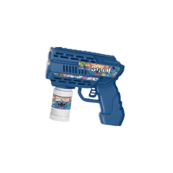 Kids Bubble Gun Toy with Lights Stitch Design Blue | PP1177-3