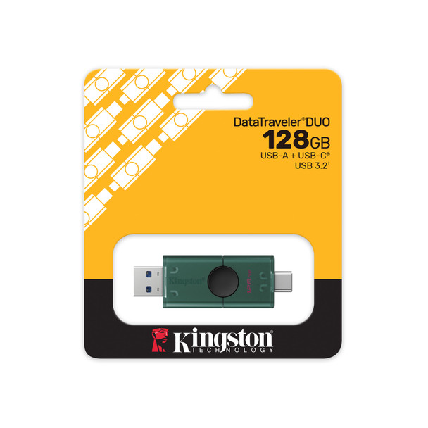 Kingston DataTraveler 128GB Duo USB USB 3.2 Gen 1 Type-C & Type-A Flash Drive | DTDEG2/128GB