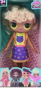 LOL OMG Fashion Doll – Curly Blonde Hair Purple Outfit | 8290-4