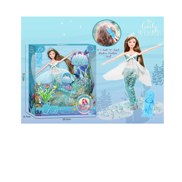 Starry Sky Doll Mermaid Princess – Long Tail Edition with Accessories | SK014A