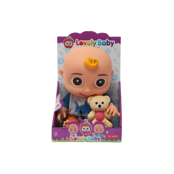 Lovely Baby Doll with Teddy Bear – Blue Outfit Edition | 9003B-2