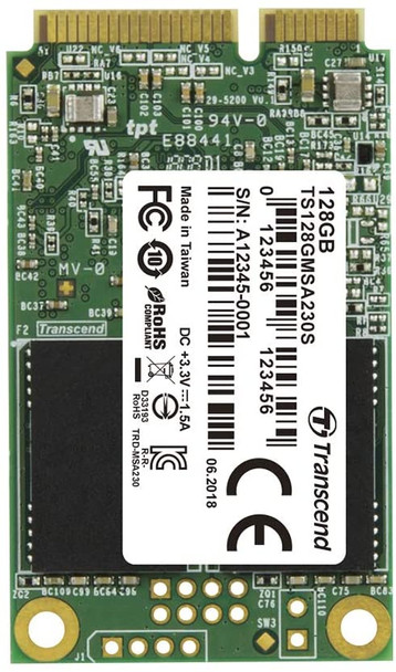 TRANSCEND 128GB MSATA SSD SATA3 3D TLC | TS128GMSA230S