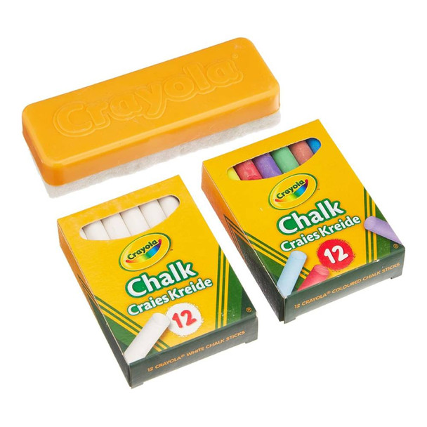 Crayola Chalk & Duster Set 24-Piece Assorted Colors | CY98268