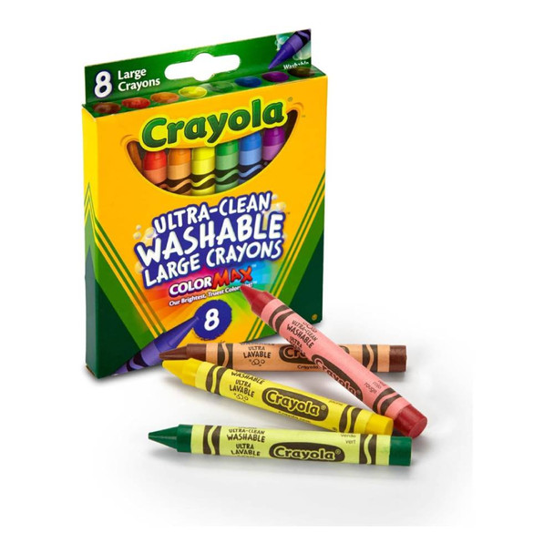 Crayola Ultra-Clean Washable Jumbo Crayons 8-Count Assorted Colors | CY523282