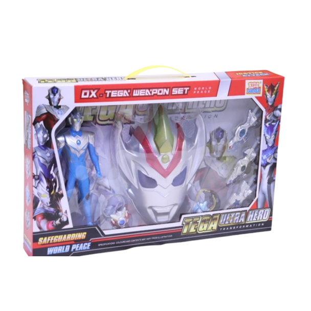 Tega Ultra Hero Weapon Set with Mask & Accessories – Superhero Role Play Kit | A112-6