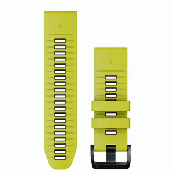 QuickFit® 26 Watch Bands - Electric Lime/Graphite Silicone - 010-13281-03 - Garmin