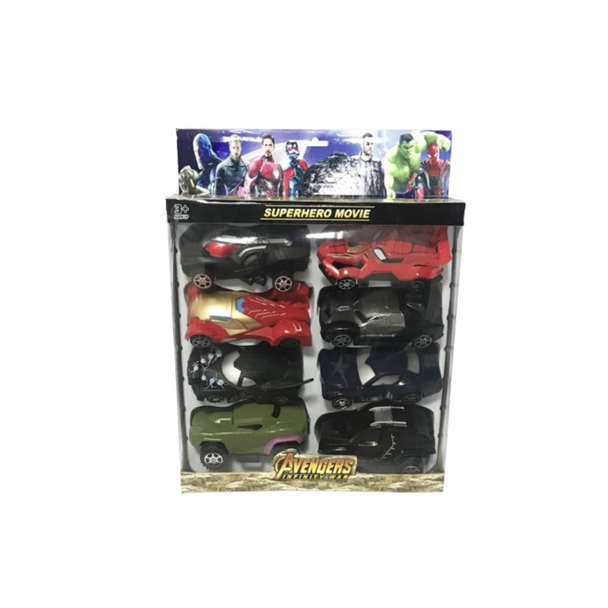 Avengers Superhero Die-Cast Cars Set – Mini Vehicles Pack (8 PCS) | 826-196