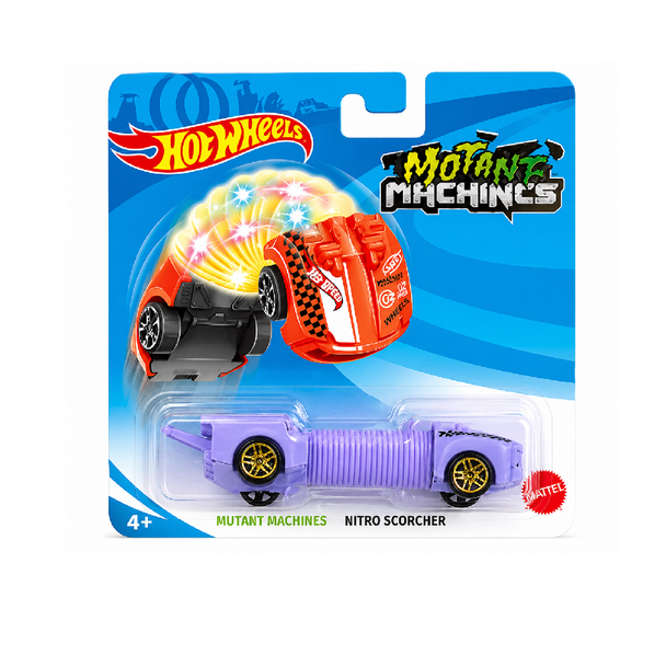 Hot Wheels Mutant Machines Slider Car – Nitro Scorcher Purple Edition Transforming Vehicle | AFH-002
