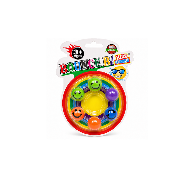 Bounce Ball Game Set – Smiley Face Balls Target Play Toy (6 PCS) | 18B-66