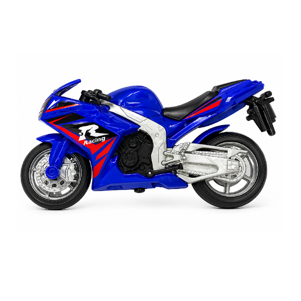 Racing Motorcycle Toy – Blue Friction Power Sports Bike | 8822-1