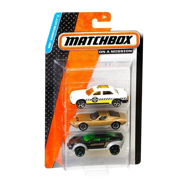 Matchbox 3-Pack Adventure City Die-Cast Cars | MTMB3713-AC