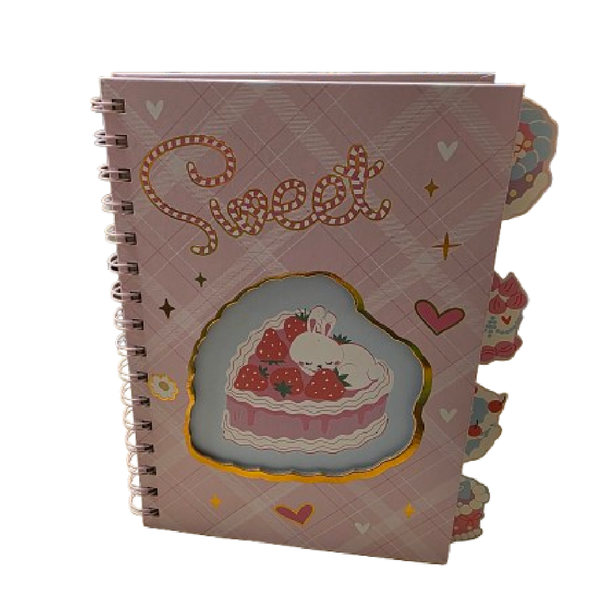 Notebook - Sweet - 21x16.5cm - Pink | D337