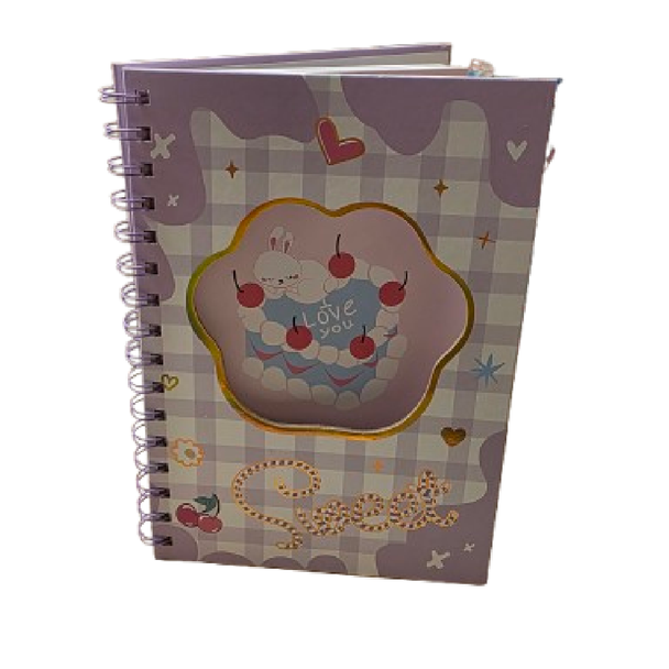 Notebook - Sweet - 21x16.5cm - Purple | D337