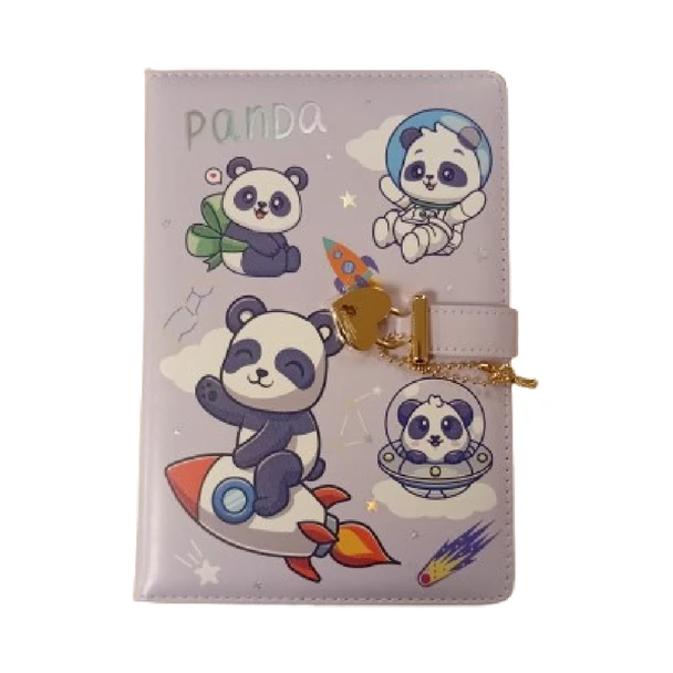 Notebook - 21x14.5cm - Panda Purple | D334
