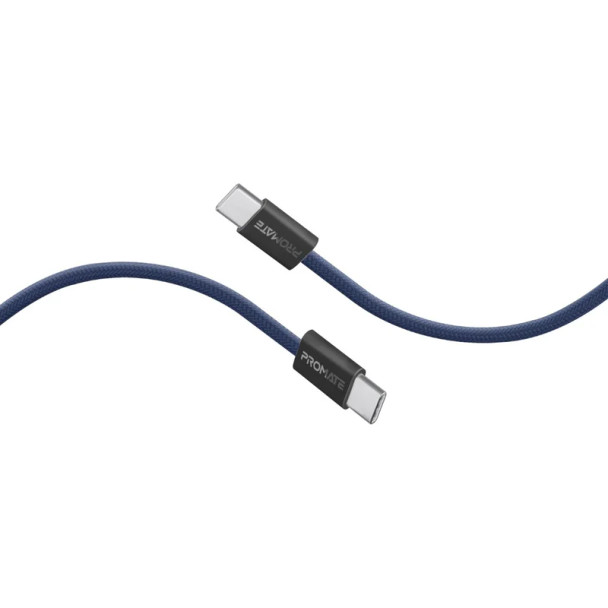 Promate Ultra-Fast 60W Power Delivery USB-C Cable - Navy | EcoLine-CC200