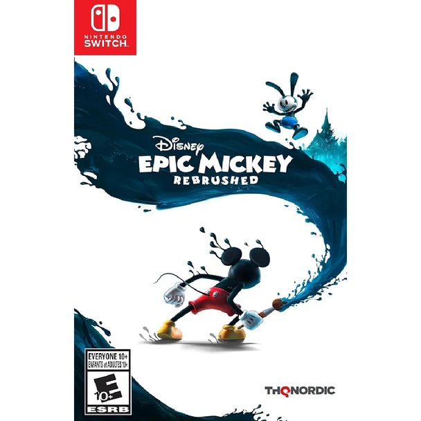 Disney Epic Mickey Rebrushed Nintendo Switch 3D platform adventure game cover