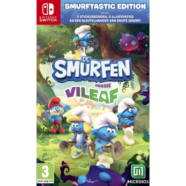 The Smurfs Mission Vileaf Smurftastic Edition Nintendo Switch platform adventure game cover