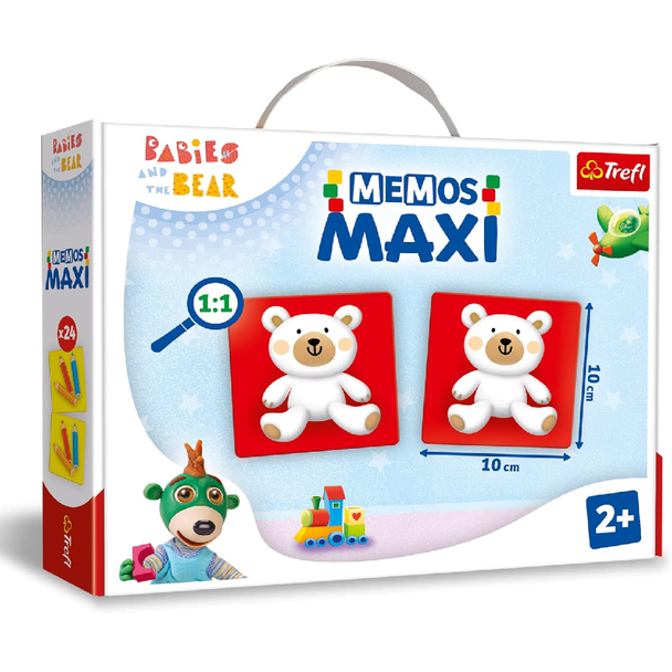 Trefl Memos Maxi Babies and Teddy 02332 children’s memory matching game with large illustrated tiles