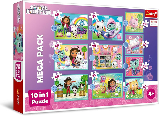 Trefl 10‑in‑1 “In Gabby’s World” Puzzle Set | 96003